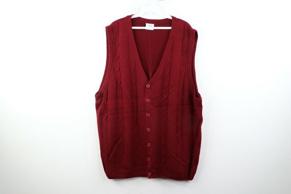 90s Streetwear Mens 2XL Acrylic Knit Cardigan Swea