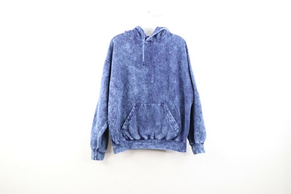 90s Streetwear Mens Small Blank Faded Acid Wash Ho