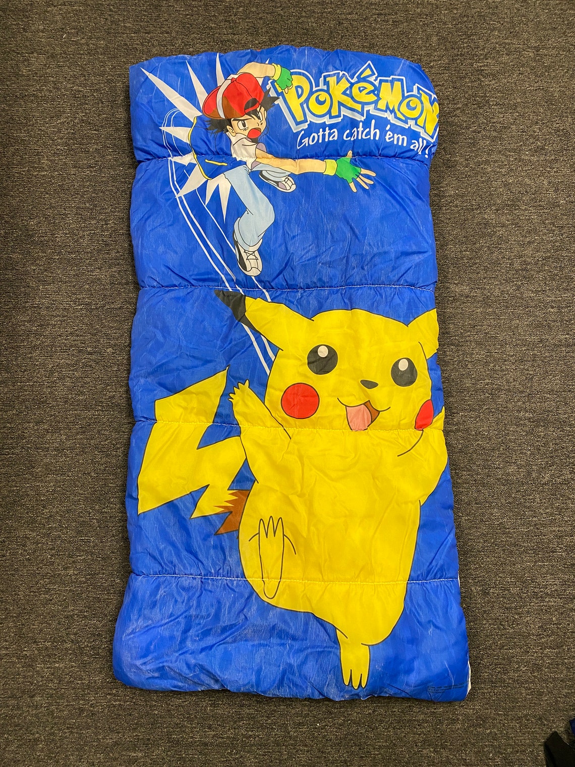 90s Nintendo Pokemon Pikachu Ash Ketchum Sleeping Bag Blanket Etsy