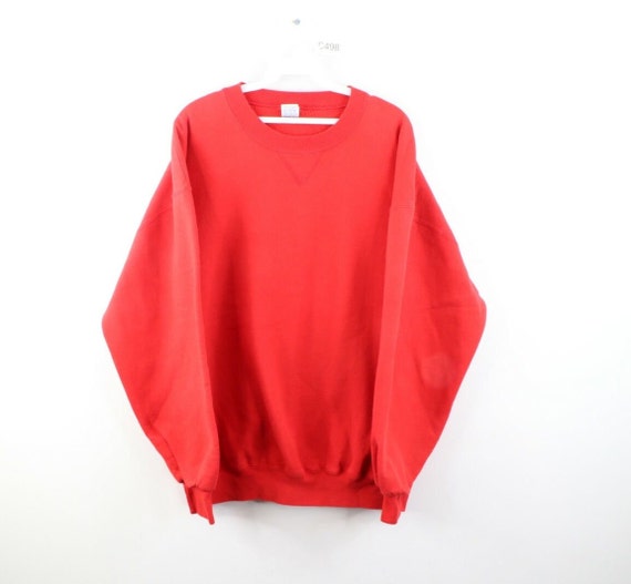 90s Russell Athletic Mens 2XL Blank Faded Crewneck