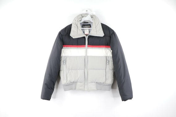 80s Streetwear Mens Small Striped Color Block Skii
