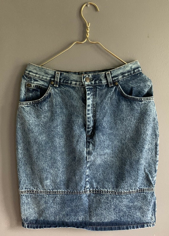 Vintage Orange Tab Levis 10 Acid Wash Skirt, Vinta
