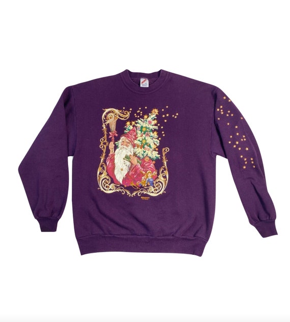 90s Streetwear Mens Large Christmas Santa Distress