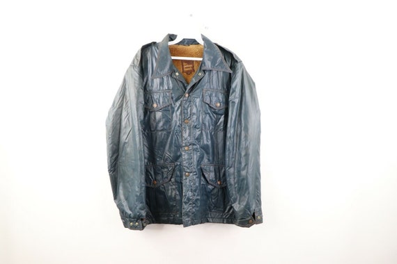 70s Rockabilly Mens Size 40 Deep Pile Fleece Lined