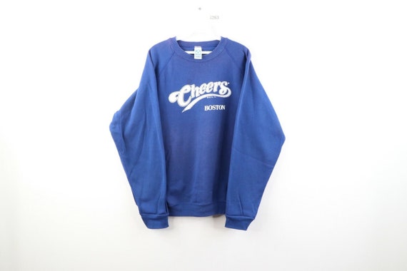 80s Mens XL Cheers Boston Spell Out Distressed Fad