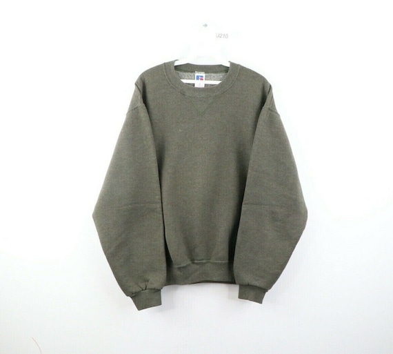 90s Russell Athletic Mens Medium Blank Crewneck Sw