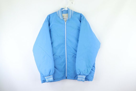 80s Mens Large Insulated Full Zip Winter Parka Jac