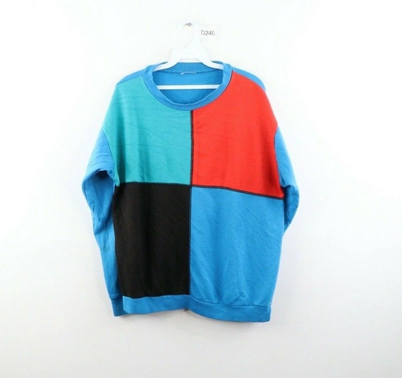 90s Streetwear Mens Small Distressed Color Block C