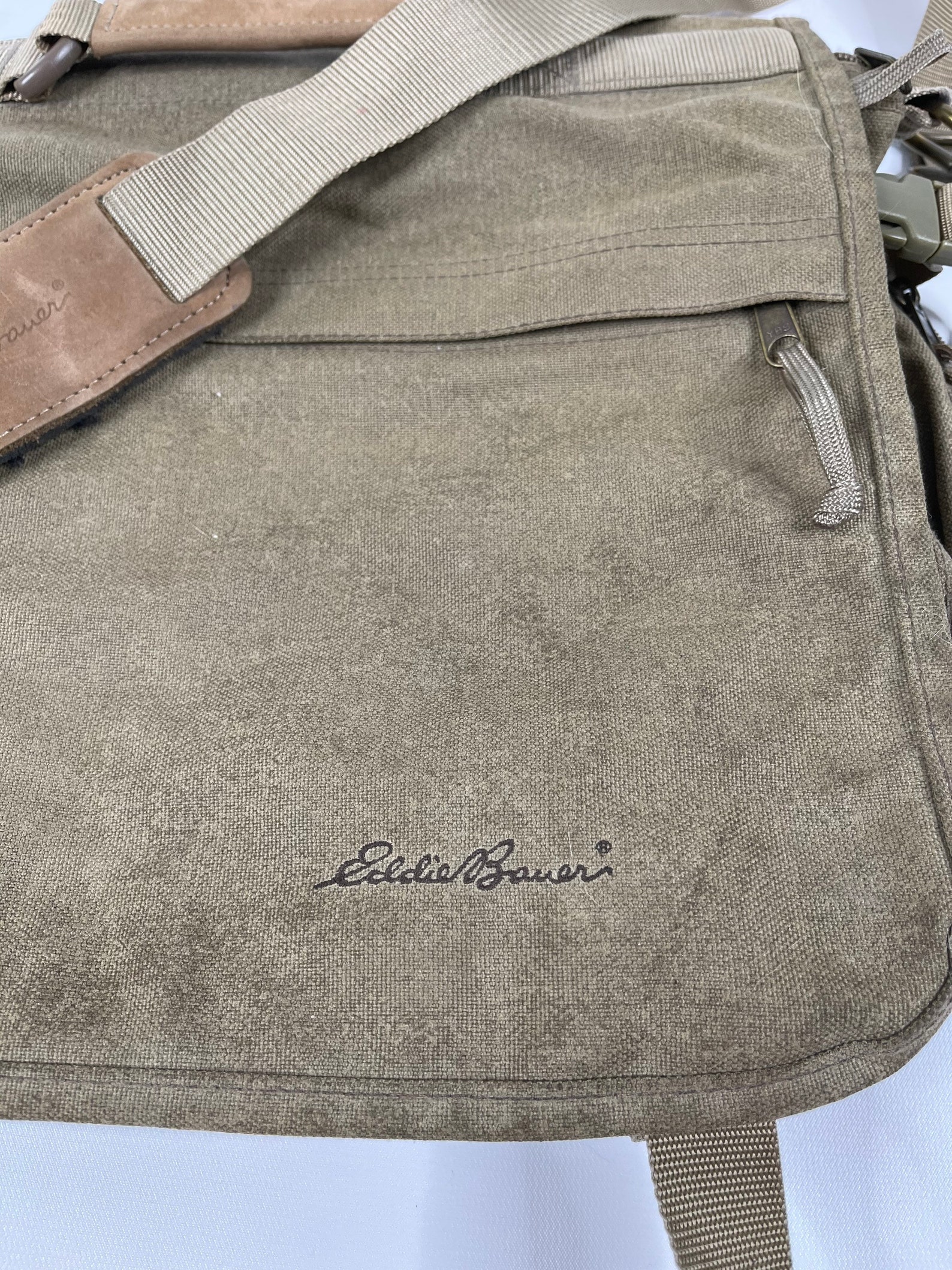 90s Eddie Bauer Green Canvas Crossbody Bag 90s Eddie Bauer Etsy