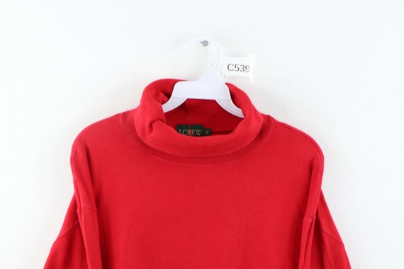 GlassCityReclaimed 90s J Crew Mens XL Blank Faded Long Sleeve Turtleneck Sweater Red Cotton, 90s J Crew Blank Turtleneck Sweater, 90s J Crew Sweater, J Crew,