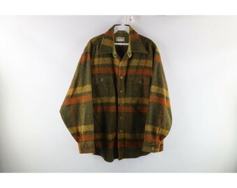 60s Rockabilly Mens Large Thick Wool 