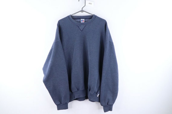 90s Russell Athletic Mens 2XL Distressed Faded Bla