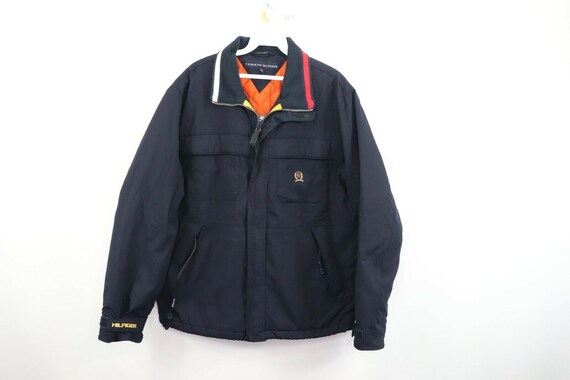 90s Tommy Hilfiger Mens Medium Spell Out Full Zip