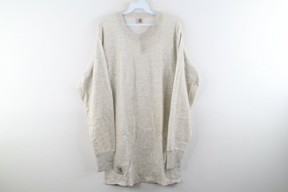 NOS Vtg 90s Carhartt Mens 2XL Spell Out Thermal Kn