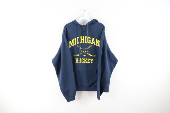 jordan university of michigan football navy flight pullover hooded sweatshirt