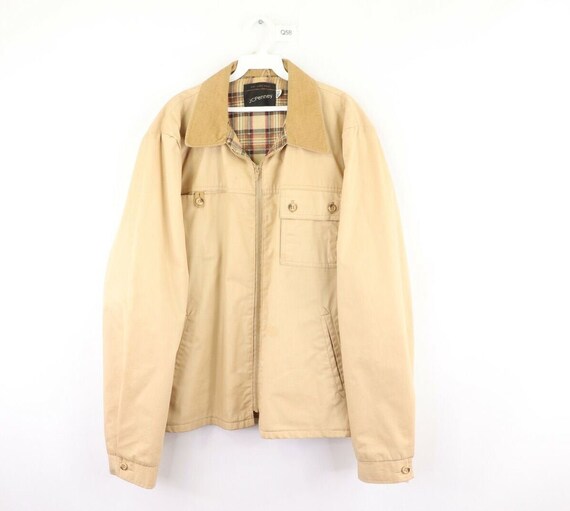 70s Jcpenney Mens 46L Corduroy Collar 