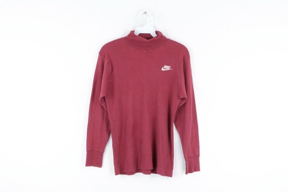 70s Nike Mens Small Spell Out Swoosh Logo Turtlene