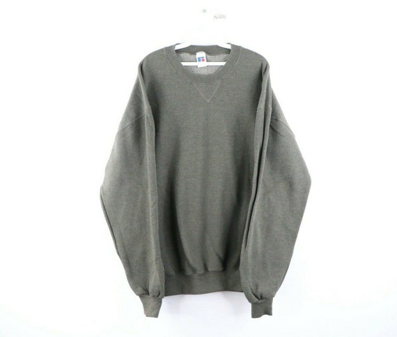 90s Russell Athletic Mens XLT Blank Crewneck Sweat