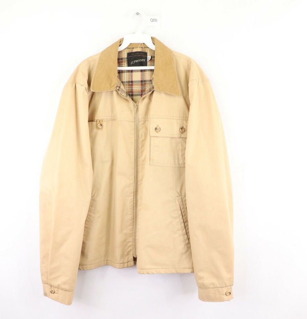 70s Jcpenney Mens 46L Corduroy Collar 