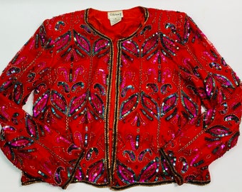 red evening jacket womens