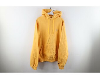 Champion Hoodie Yellow - Etsy