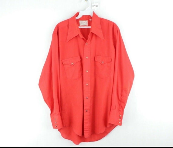 70s Wrangler Mens Medium Double Pocket Long Sleeve