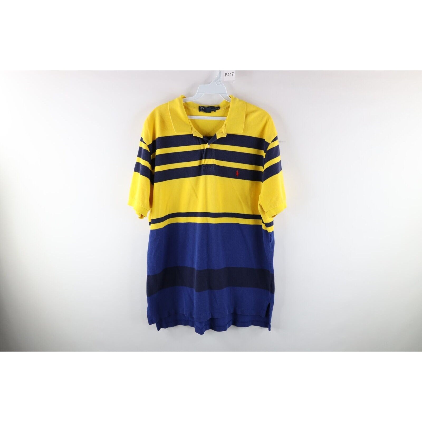 90s Ralph Lauren Mens XL Faded Color Block Striped Polo Shirt - Etsy