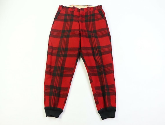 50s Woolrich Mens Size 34x30 Wool Buffalo Plaid Hu