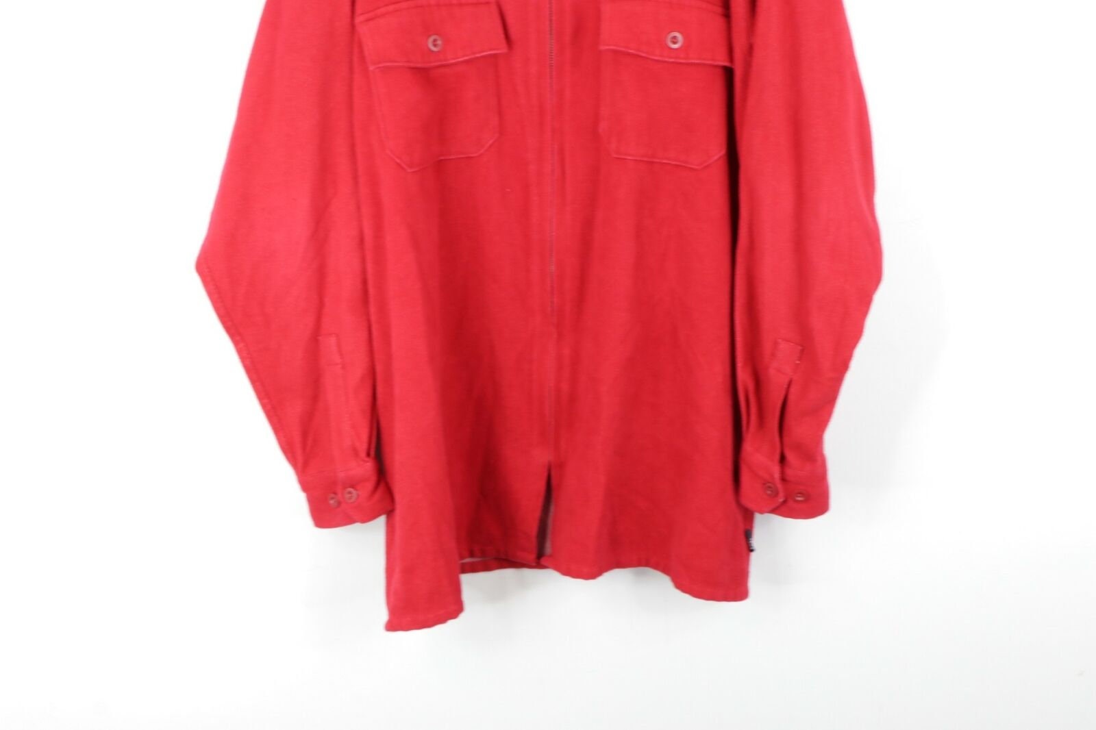 90s Nautica Mens XL Double Pocket Full Zip Chamois Cloth Shirt | Etsy