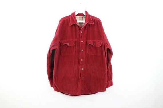 90s Streetwear Mens Medium Double Pocket Flannel L