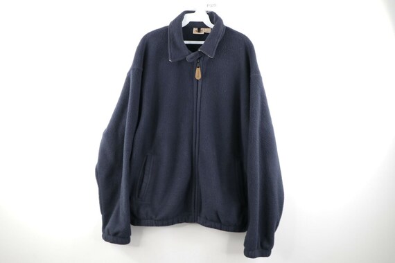 90s Woolrich Mens Large Zip Fleece Bomber Jacket N