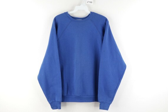 90s Streetwear Mens Large Blank Faded Crewneck Swe