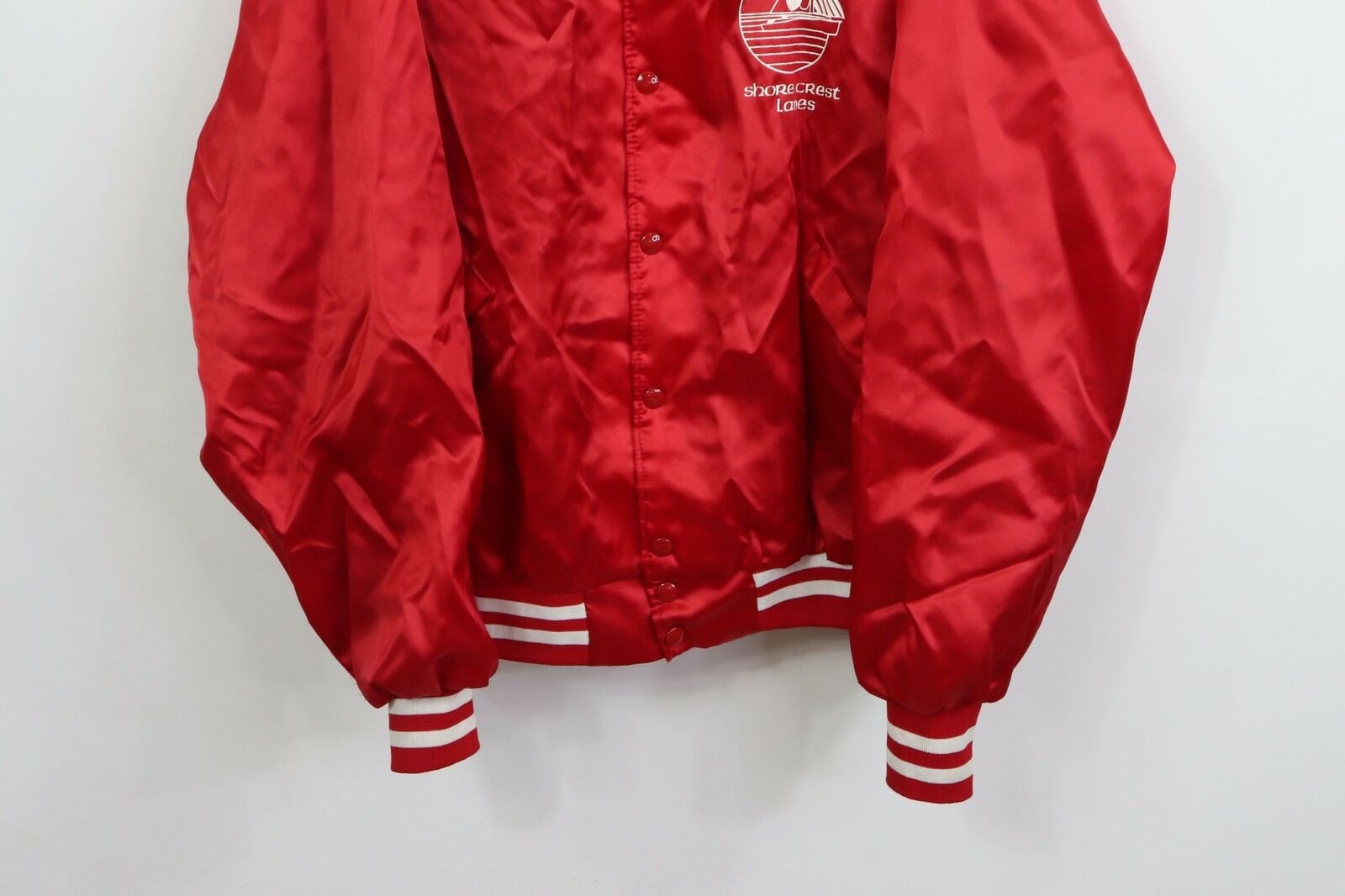 80s Mens XL Rockabilly 700 Club Bowling Satin Bomber Jacket Etsy