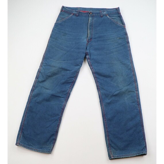 70s Rockabilly Mens 38x32 Thrashed 