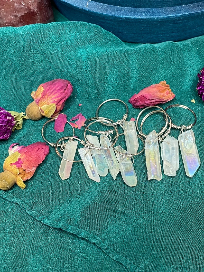 Reiki Accessories Braid Rings Loc Charms Chakra Healing Hair Jewelry SET OF 6