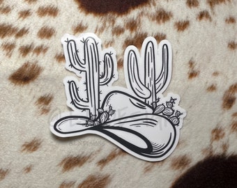 Cowboy Hat Cactus Western Sticker