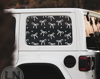 Coquette Bows Side Rear Window Decal | Fits Jeep Wrangler JK JL 2007-2025