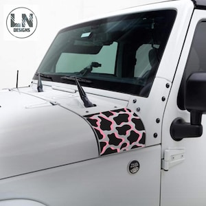 Veelkleurige stickerset col met koeienprint | Past op Jeep Wrangler JK JKU 2007-2018