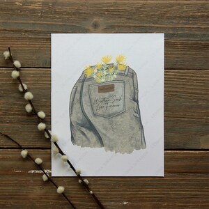 Western Soul Jeans Art Print, Cowgirl Art Print, Western Wall Art, Cowboy Art