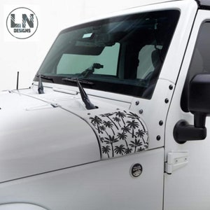 Stickerset palmbomen strandkap | Past op Jeep Wrangler JK JKU 2007-2018