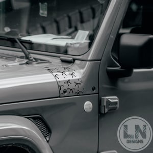 Coquette Bows Cowl Decal Set | Fits Jeep Wrangler JL JLU / Gladiator 2018-2025