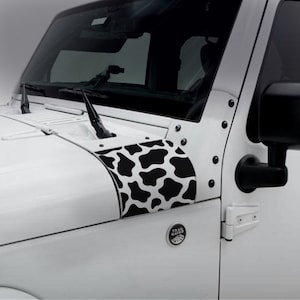 Cow Print Cowl Decal Set | Fits Jeep Wrangler JK JKU 2007-2018