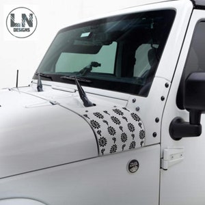 Western Concho & Cactus Cowl Decal Set | Fits Jeep Wrangler JK JKU 2007-2018