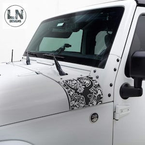 Western Bull Skull Cowl Decal Set | Fits Jeep Wrangler JK JKU 2007-2018
