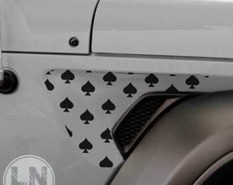Spades Fender Vent Decal Set | Fits Jeep Wrangler JL JLU/Gladiator 2018-2025