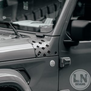 Spades Cowl Decal Set | Fits Jeep Wrangler JL JLU / Gladiator 2018-2025