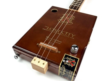 Cigar Box Guitar "The LOST CITY“, Guitar, 3 string guitar, Fuene Fuente Cigars, electric guitar