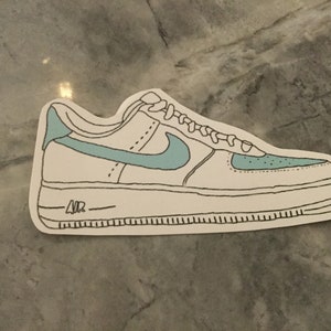Light Blue Nike Air Force 1 Sticker | Etsy