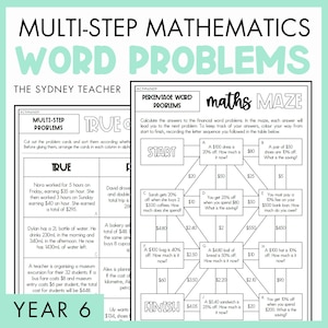Rekenkundige tekstsom met meerdere stappen: Optellen, Aftrekken, Vermenigvuldigen, Delen [AC9M6N09] Groep 6 Getallen en Algebra | Australisch curriculum V9.0