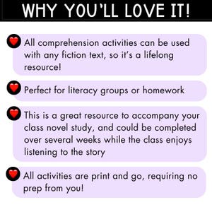 Creative Thinking Reading Response Pack, Reading Comprehension, Reading ...